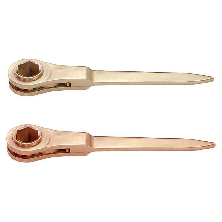 Two Kinds of Flat End Hexagon Ratchet Wrench Made of Beryllium Bronze and Alum 5