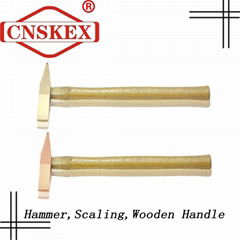 Explosion-proof Safety Non-spark Wood Handle Derusting Hammer