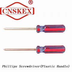 Phillips Screwdriver with Flameproof Safety and Spark Free Plastic Handle