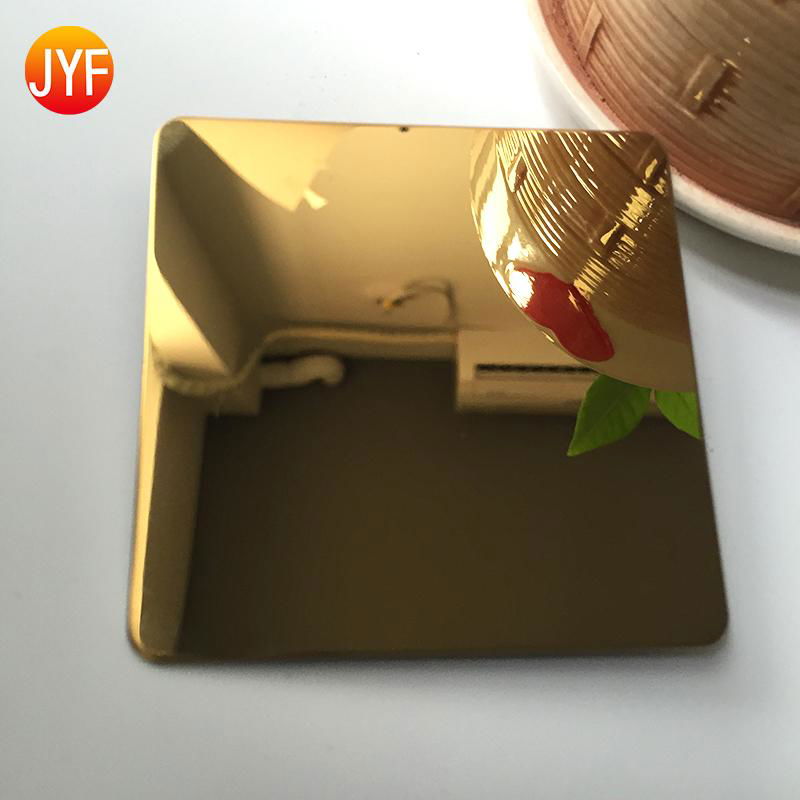 Titanium gold Mirror finished stainless steel sheet 2