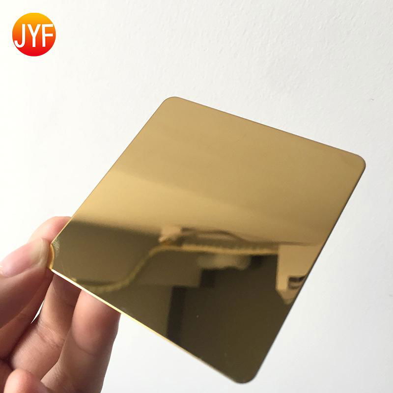 Titanium gold Mirror finished stainless steel sheet 3
