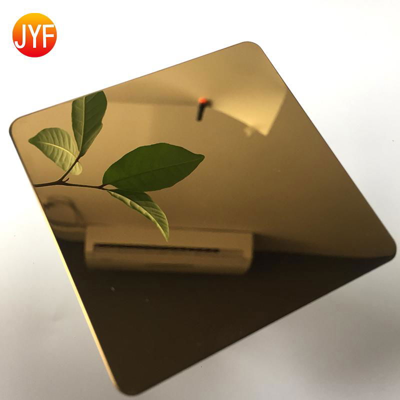 Titanium gold Mirror finished stainless steel sheet 4