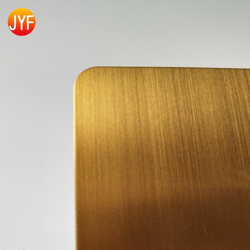 Titanium gold hairline finished stainless steel sheet 5
