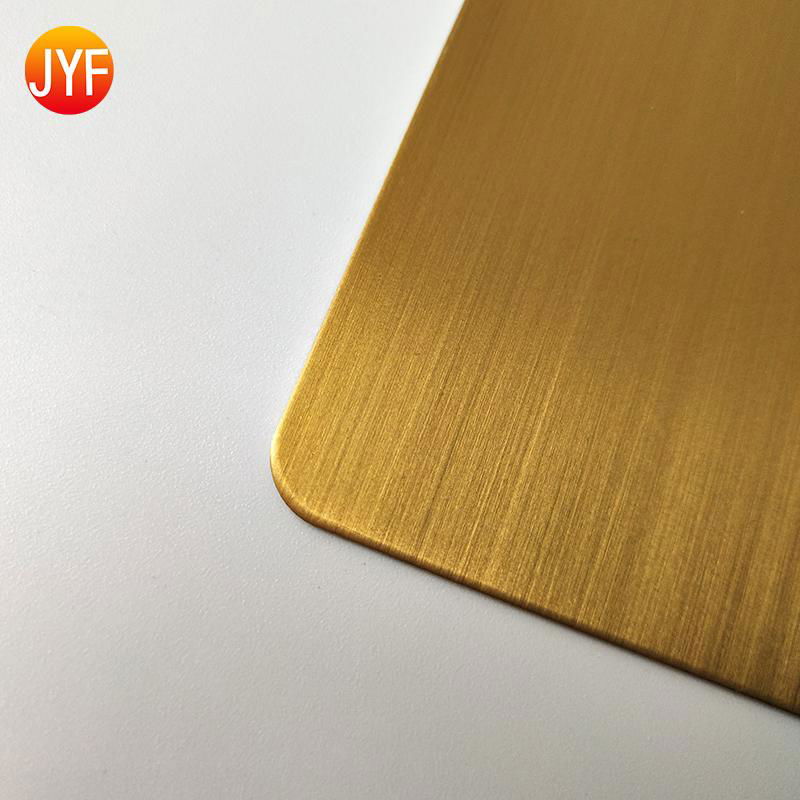 Titanium gold brushed polished stainless steel sheet 2