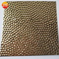 Titanium gold Embossed mirror polished stainless steel sheet