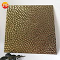 Titanium gold Embossed mirror polished stainless steel sheet 3