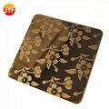 Titanium gold embossed mirror polished stainless steel decorative sheet