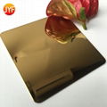 Titanium gold Mirror finished stainless steel decorative sheet 1
