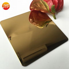 Titanium gold Mirror finished stainless steel decorative sheet