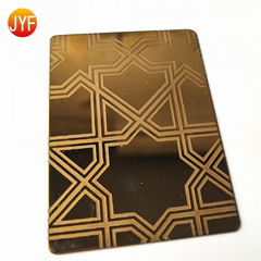 Titanium gold Decorative Metal Sheets Stamped Stainless Steel Sheet Metal Parts