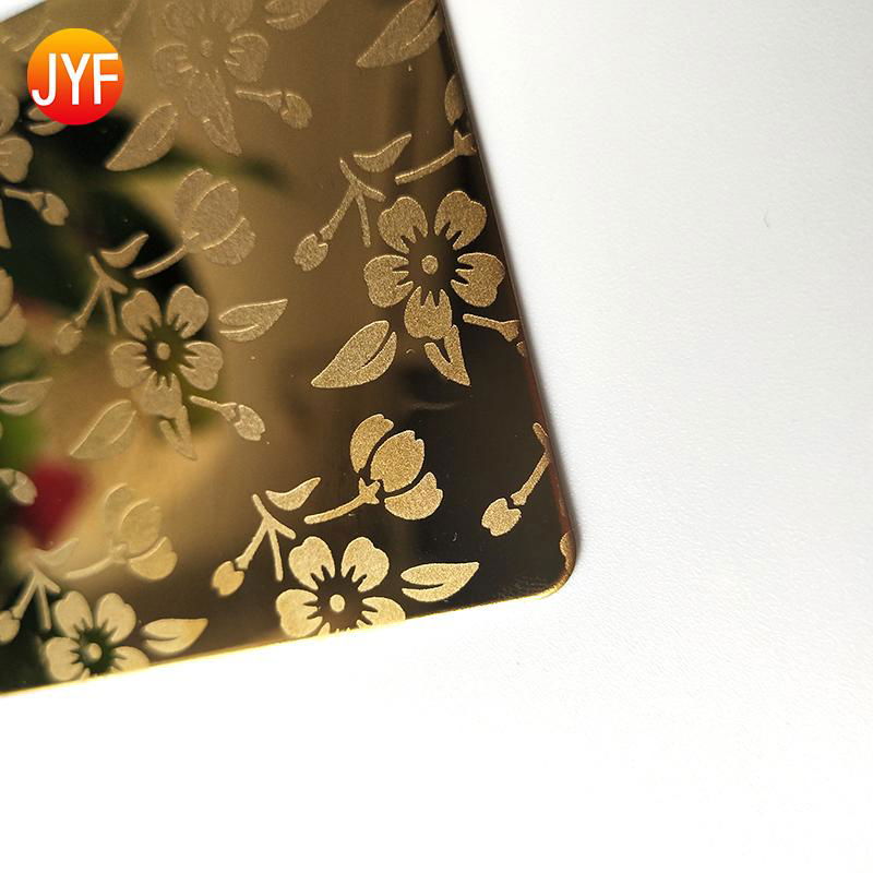 Titanium gold Decorative Metal Sheets Stamped Stainless Steel Sheet Metal Parts 3