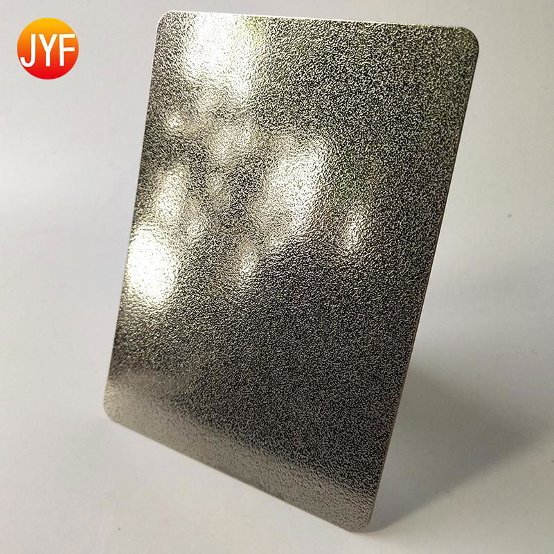 Titanium gold Mirror polished No 4 Sand blasting stainless steel sheet 3