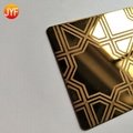 Titanium gold stamped Mirror finished stainless steel sheet 3