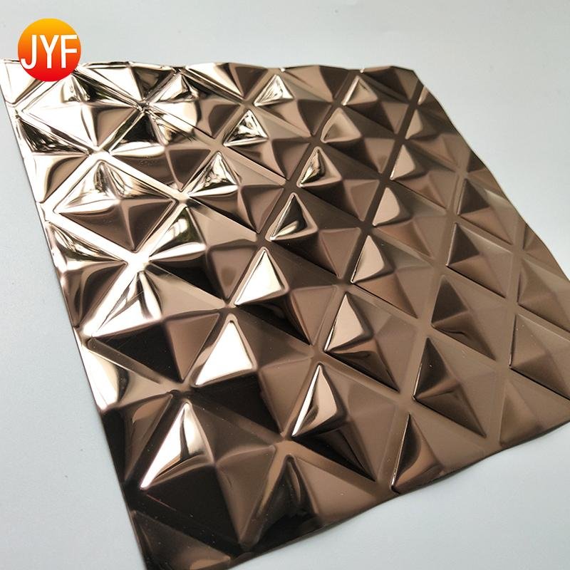  Foshan stamped finish 304 titanium gold stainless sheet for dinner set