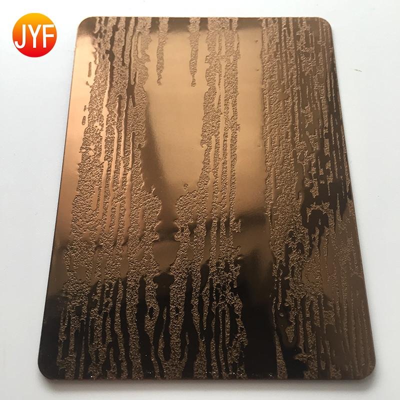  Foshan stamped finish 304 titanium gold stainless sheet for dinner set 4