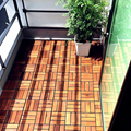 Interlocking Wood Deck Tiles 12 Slats 