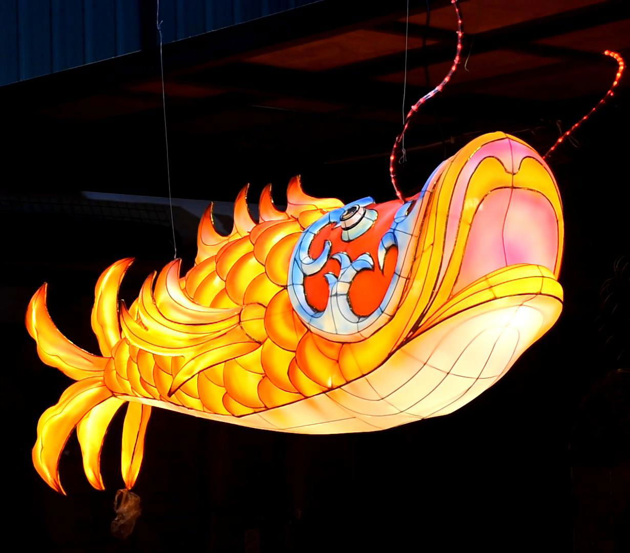 Chinese festival fish lantern with LED light 