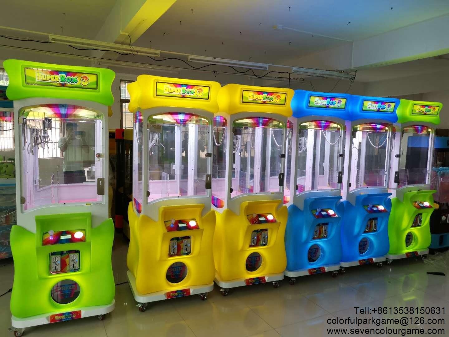 Colorful park super box 3 claw  Crane Machine Vending Machine 2