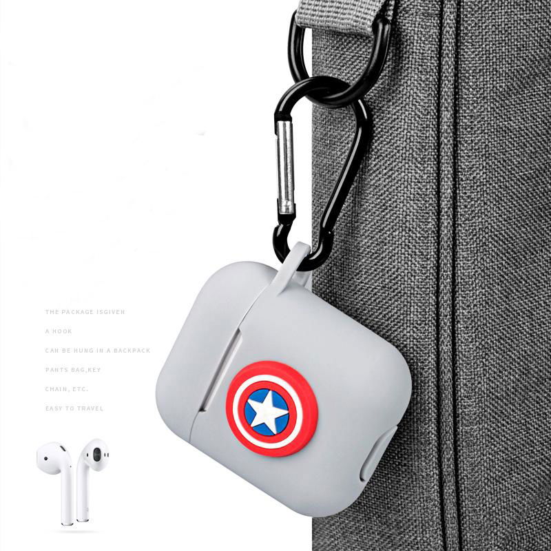 Airpods case Airpods 1 2 case cartoon Bread Superman Frog Silicone Ring rope Air 3