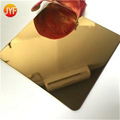 JYFA003 Factory wholesale Titanium gold 8k mirror stainless steel sheet 2