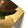 JYFA003 Factory wholesale Titanium gold 8k mirror stainless steel sheet 3