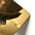 JYFA003 Factory wholesale Titanium gold 8k mirror stainless steel sheet