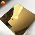 JYFA003 Factory wholesale Titanium gold 8k mirror stainless steel sheet 4