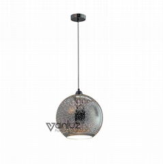 3D Chrome Glass Pendant Lamp