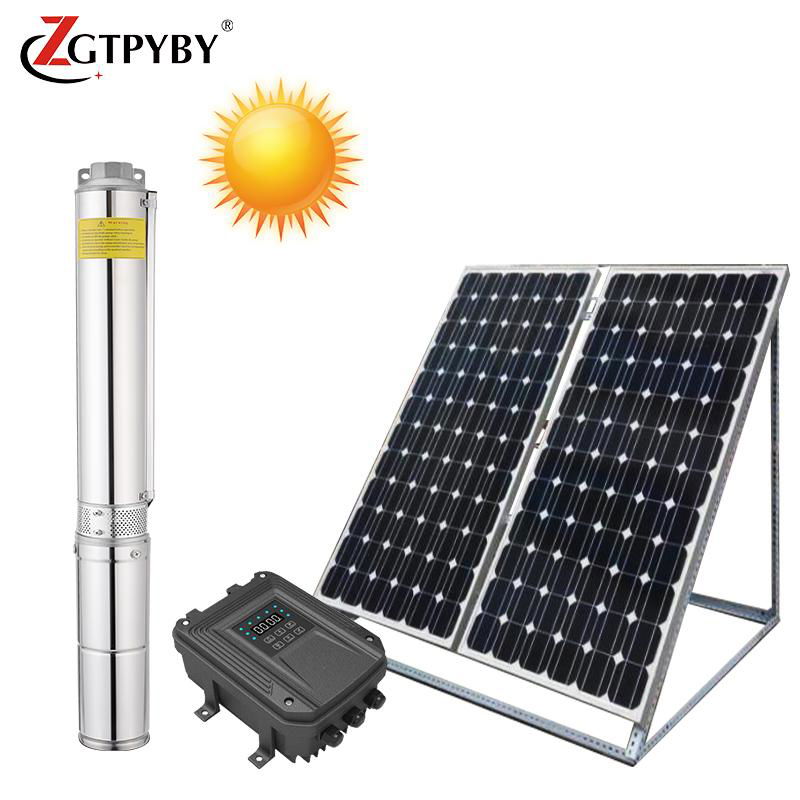3kw solar powered submersible well water pump 150m high pressure solar well pump