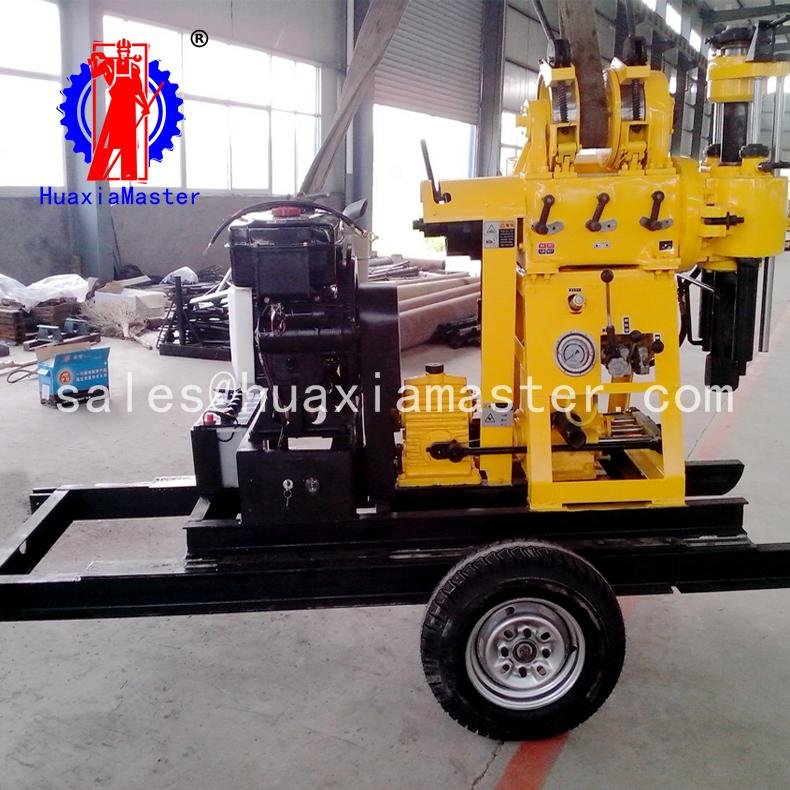 wheeled hydraulic core drilling rig  civil water well drill machine