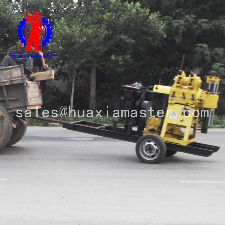wheeled hydraulic core drilling rig  civil water well drill machine 3