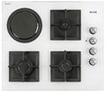 Glass Built-In Hobs / 3 Burners 1 Hot Plate / White 1