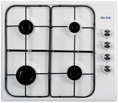 Built-In Enamelled Hobs 4 Burners White