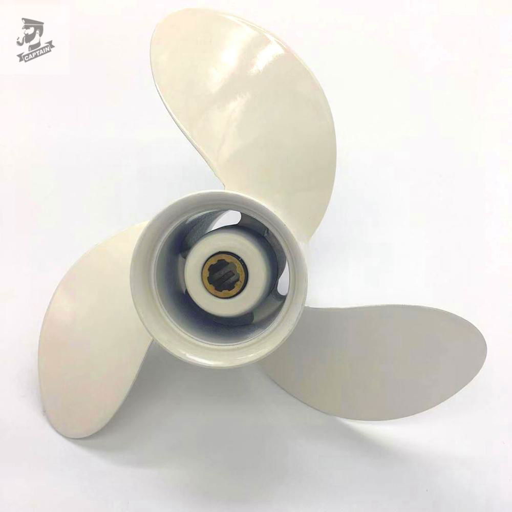 6G1-45941-00-EL8 1/2x8 1/2-N Aluminum Outboard Propeller for Yamaha Engine 6-8HP