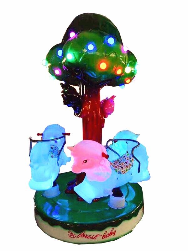 Forest Baby Kids Rides Indoor Amusement Park Coin Operated Carousel
