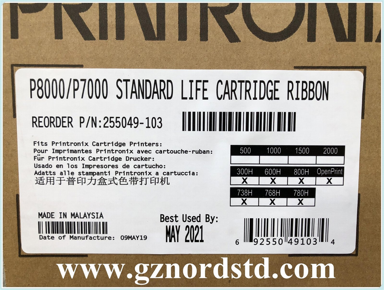 Genuine Original 255049-103 ribbon for Printronix P7000/P8000/N7000 2