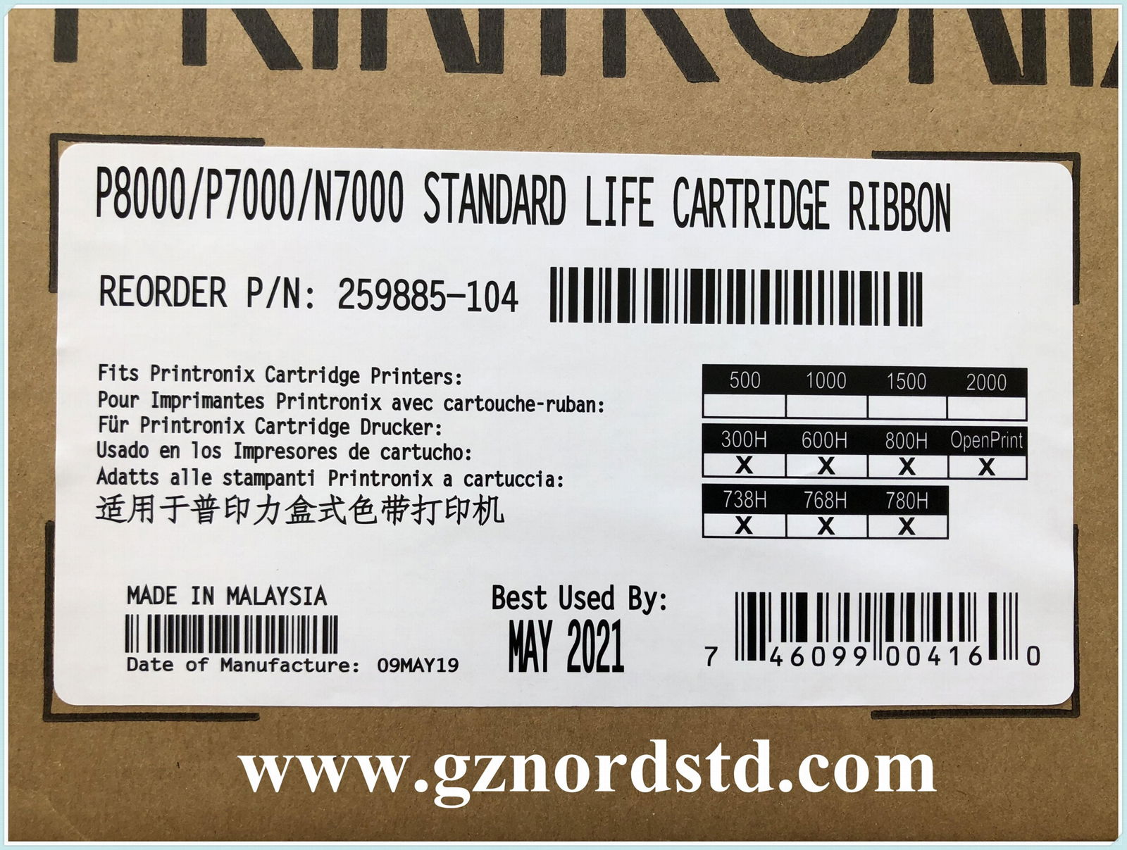 259885-104 New Original Printronix Ribbon Cartridges for P8000 P7000 series 2