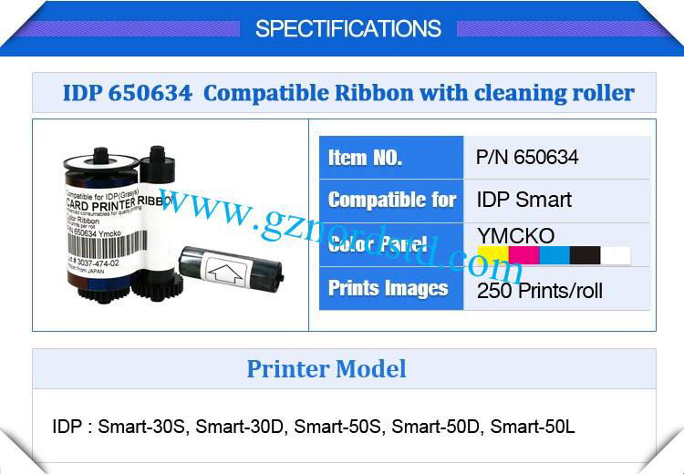 Compatible IDP Smart YMCKO Color Ribbon 650643 for Smart 30/50 Printers  2