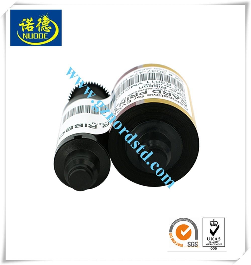 Compatible card printer YMCKO Color ribon 200prints/roll Ribbon for Evolis R3011 4