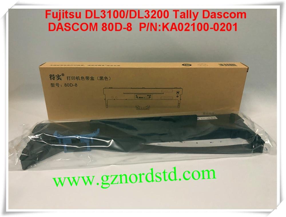 Original Fujitsu KA02100-0201 Black Ribbon Cartridge for DL3100 3200 TD 80D-8   5