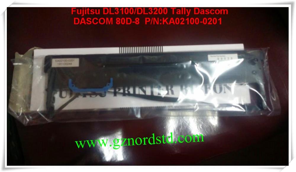Original Fujitsu KA02100-0201 Black Ribbon Cartridge for DL3100 3200 TD 80D-8   3