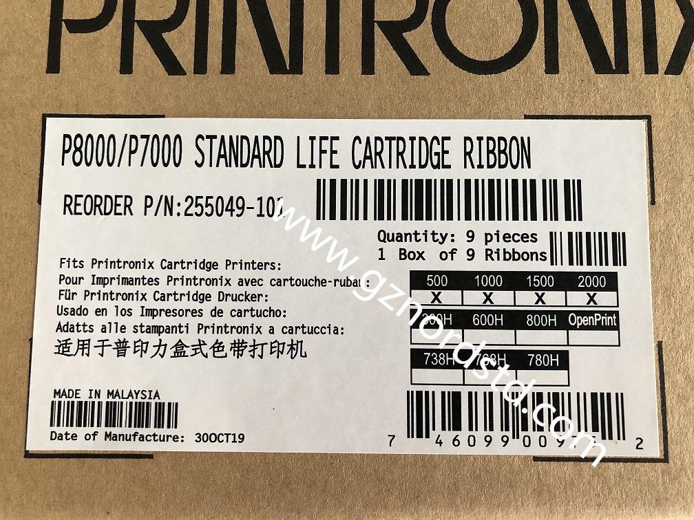  New Original Printronix Ribbon Cartridges 255049-101 for P8000 P7000 series