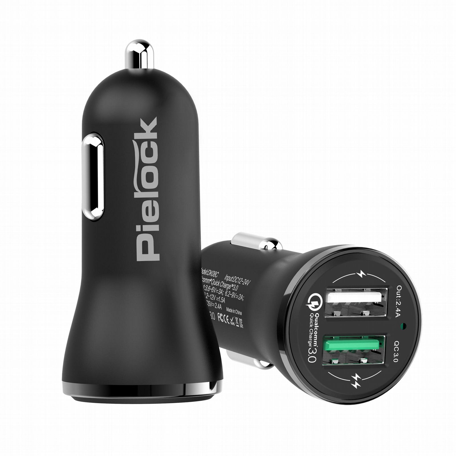  Quick Charge 3.0+2.4A smart port  - Dual USB 30W Fast Car Charger Adapter 