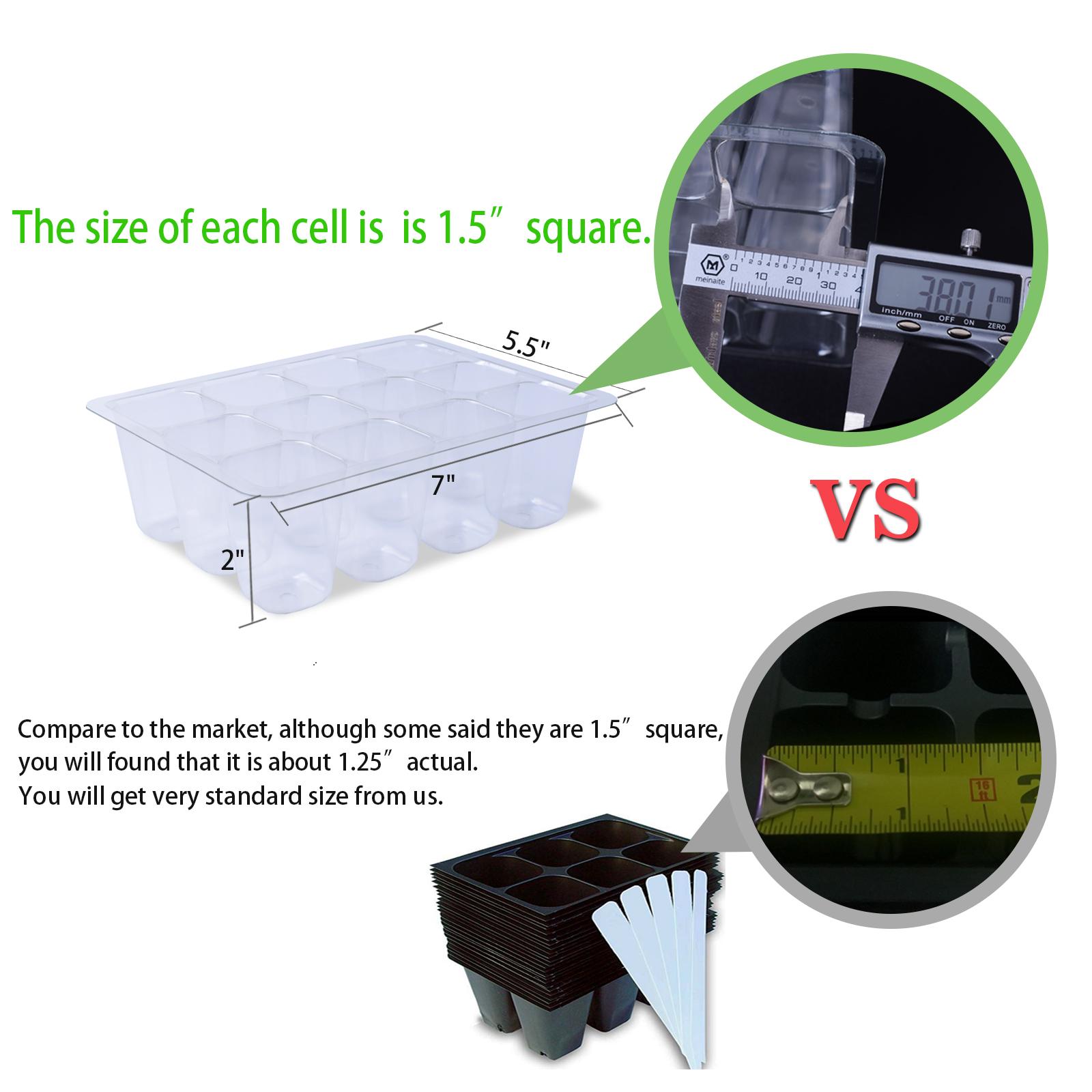 Transparent Plastic Plant Propagator Seed Trays 12 Cells Seedling Starter 2