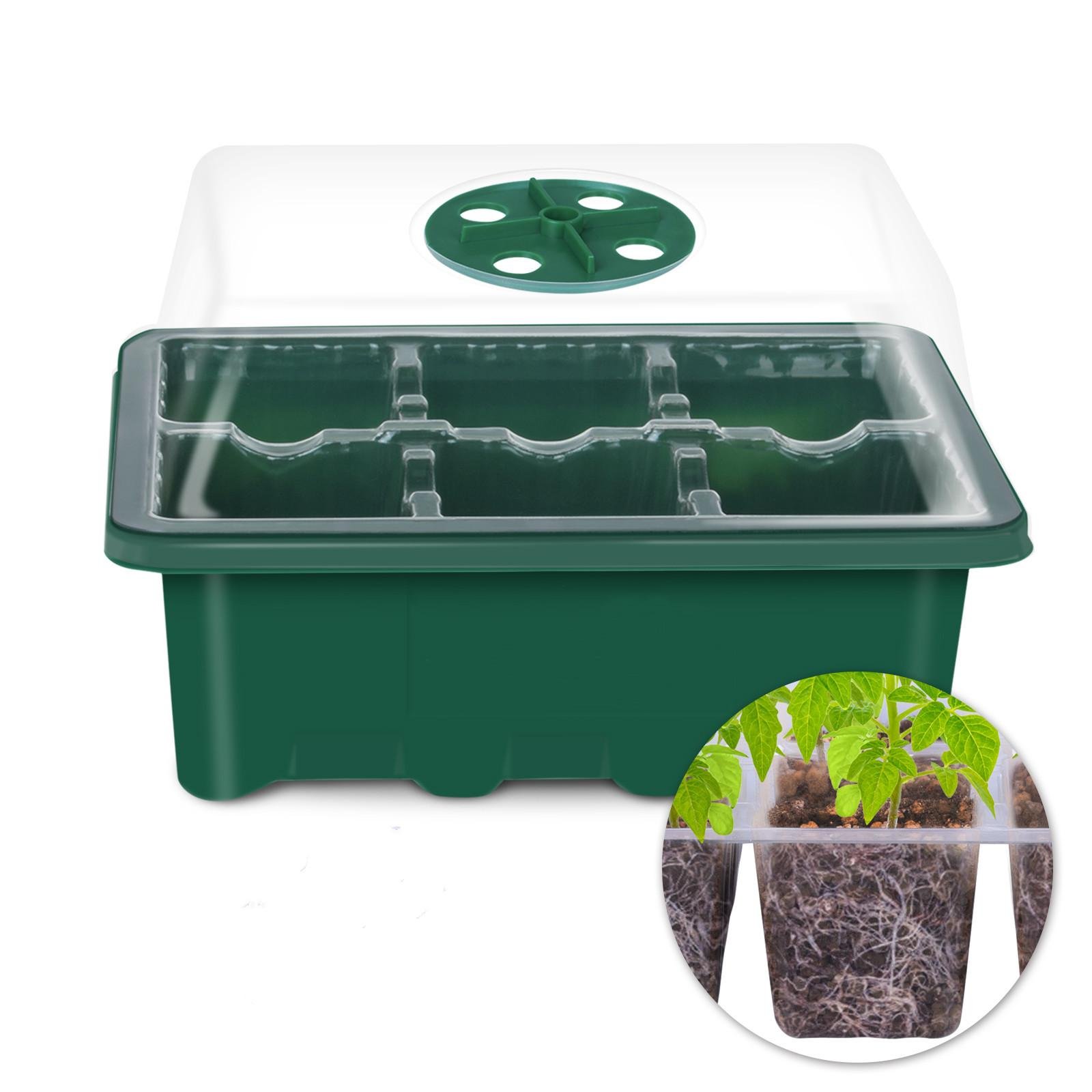 Free Sample Multifunctional 6 Cells Vegetables Microgreen Seed Compartment Tray 