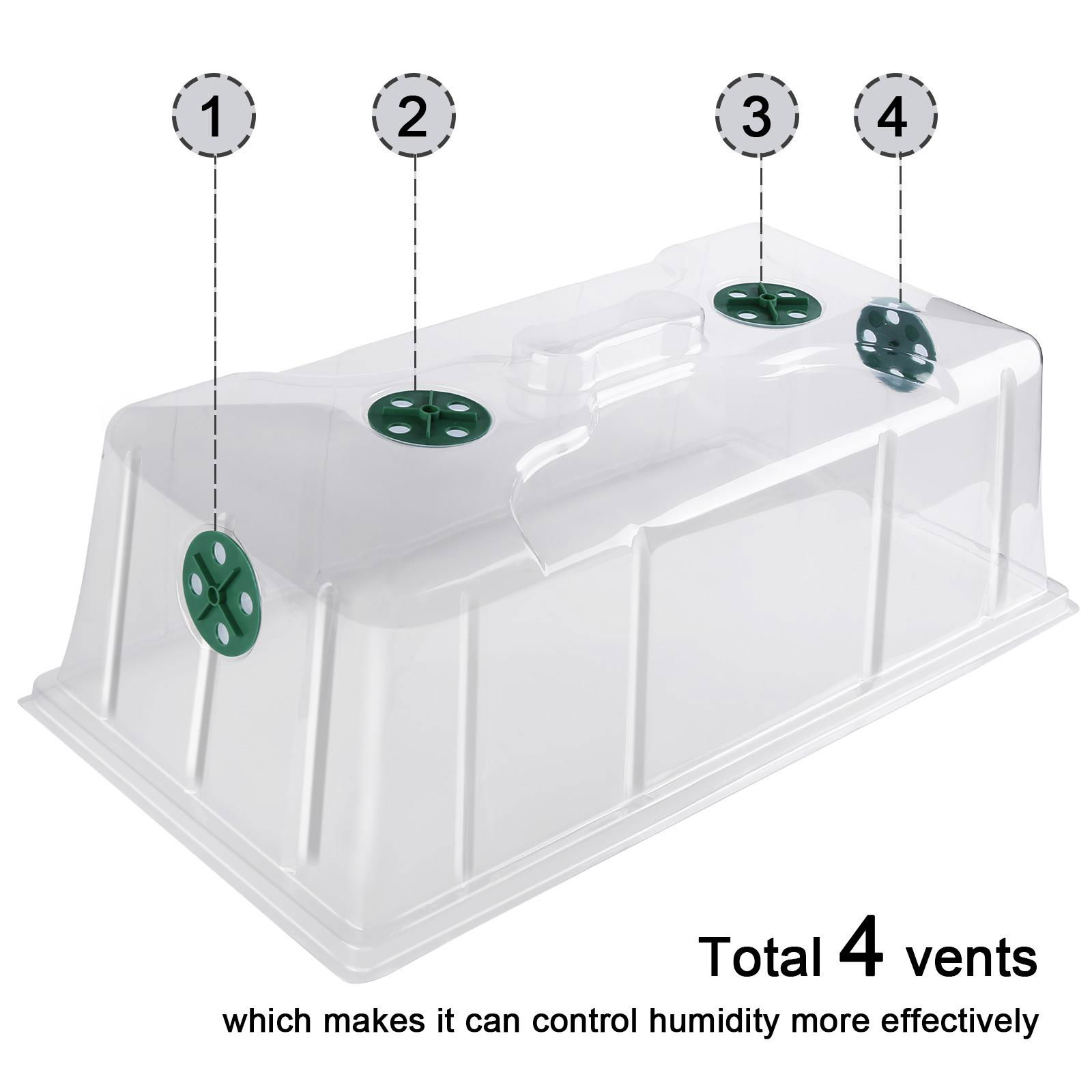 Durable Seed Germination Vegetable Plant Plastic Tray Seed Start Cover With Dome 2
