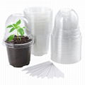 4 Inch Clear Nursery Smart Pots With Drainage Hole Flower Seeding Pot 