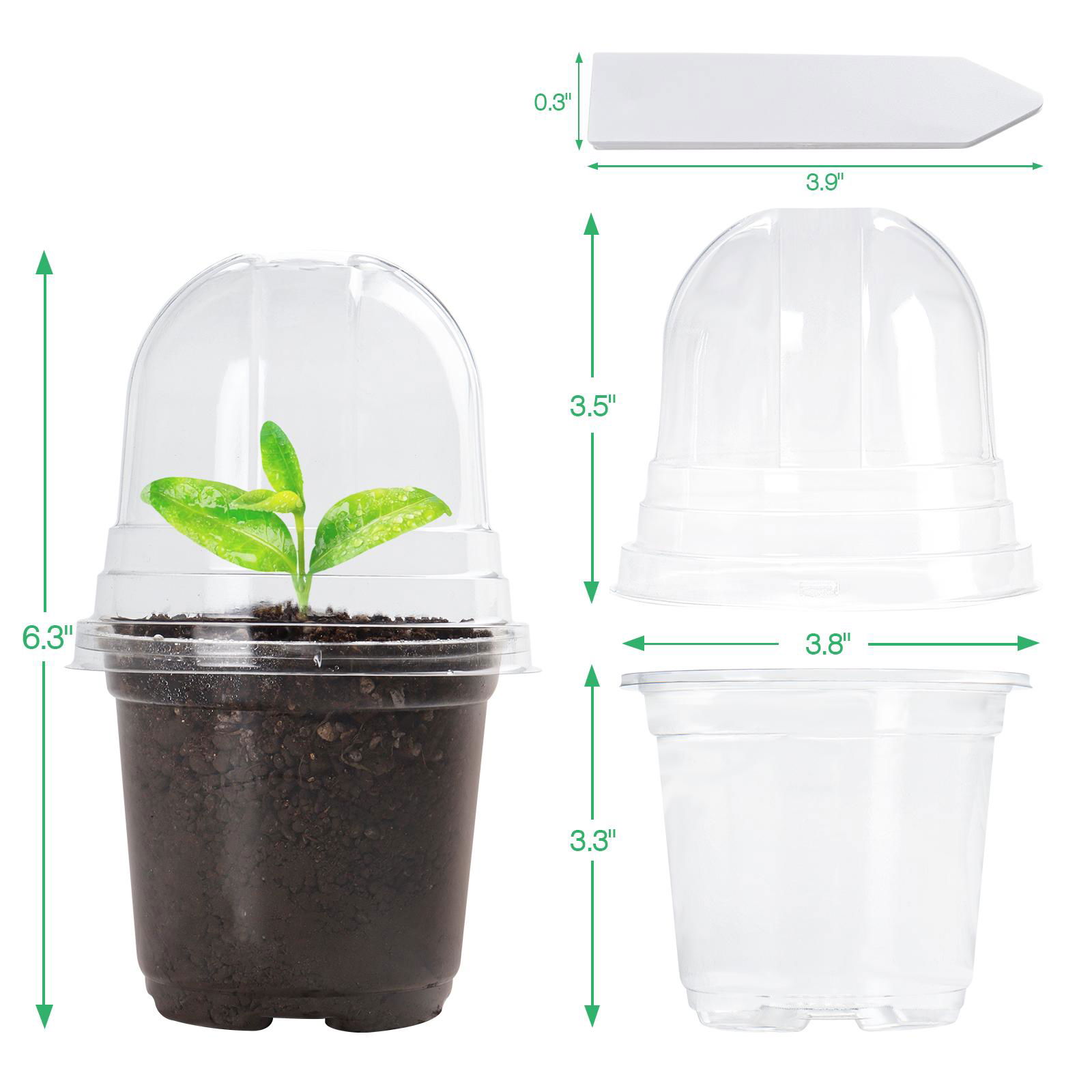 4 Inch Clear Nursery Smart Pots With Drainage Hole Flower Seeding Pot  3