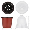 Plant Nursery Pot Transparent Plastic Planter with Drainage Hole Cup  4