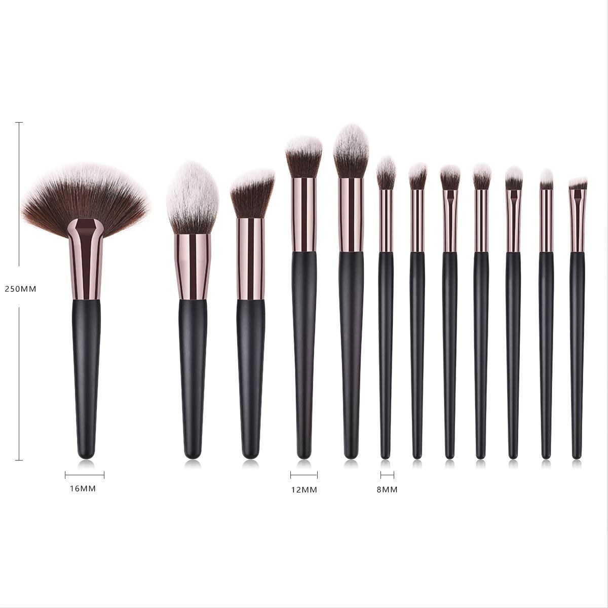 High Quality  Blending Cosmetic Brush 9pcs Makeup Brush Set for Powder and Eye 3